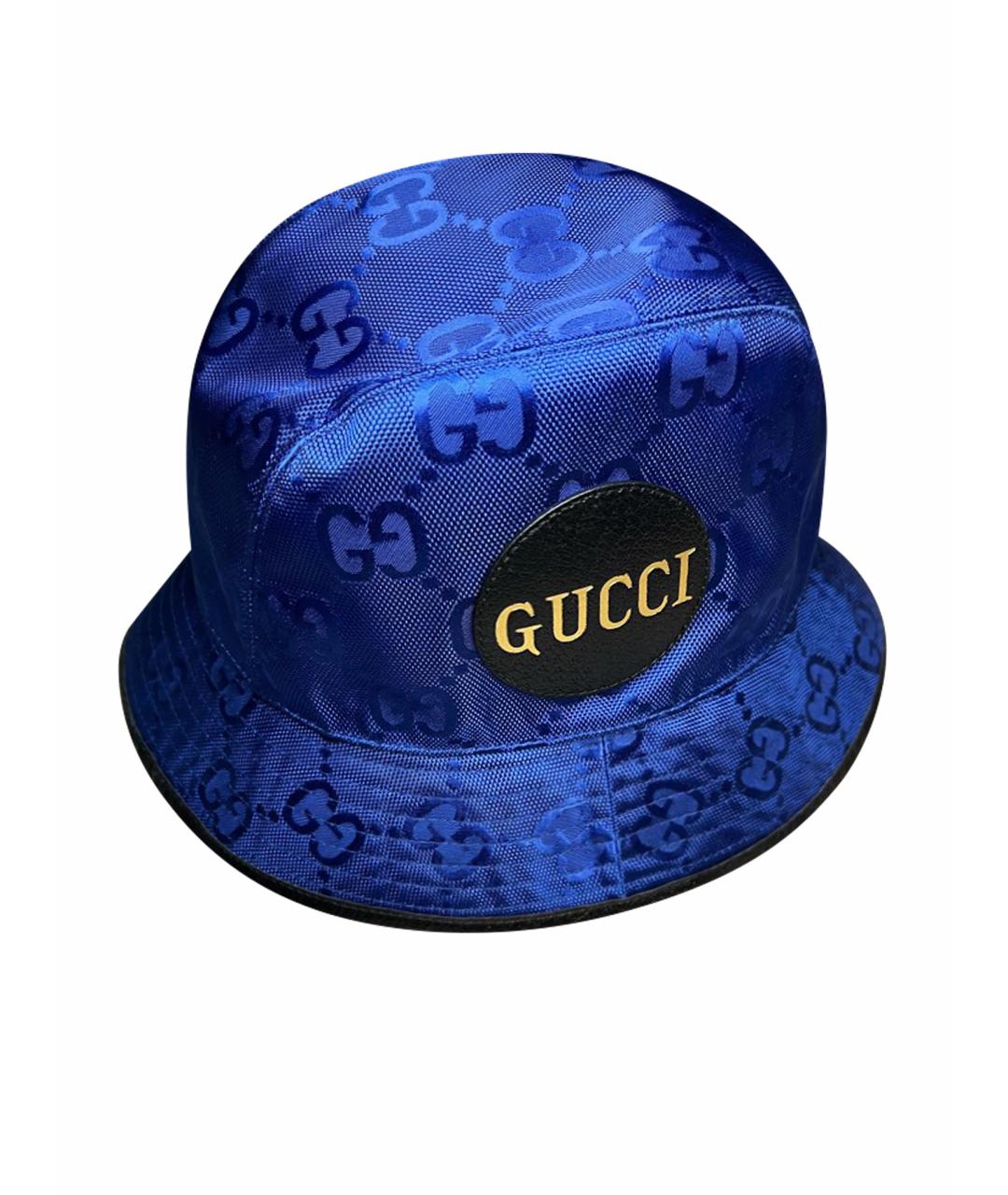 GUCCI Синяя хлопковая шляпа, фото 1