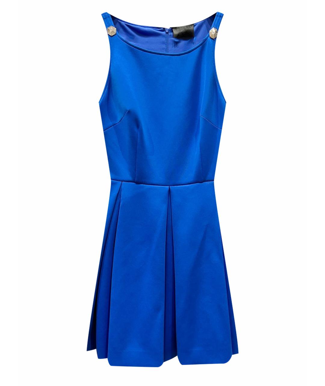 PHILIPP PLEIN Синее полиэстеровое коктейльное платье, фото 1