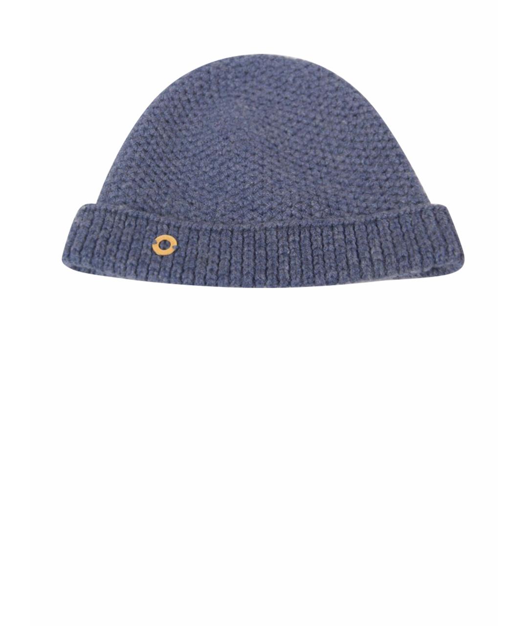 LORO PIANA Синяя кашемировая шапка, фото 1