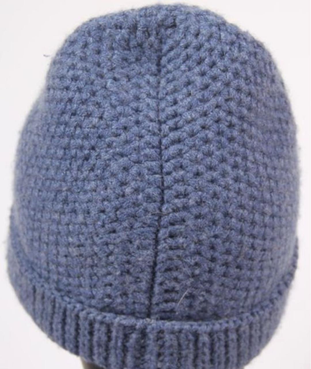 LORO PIANA Синяя кашемировая шапка, фото 2