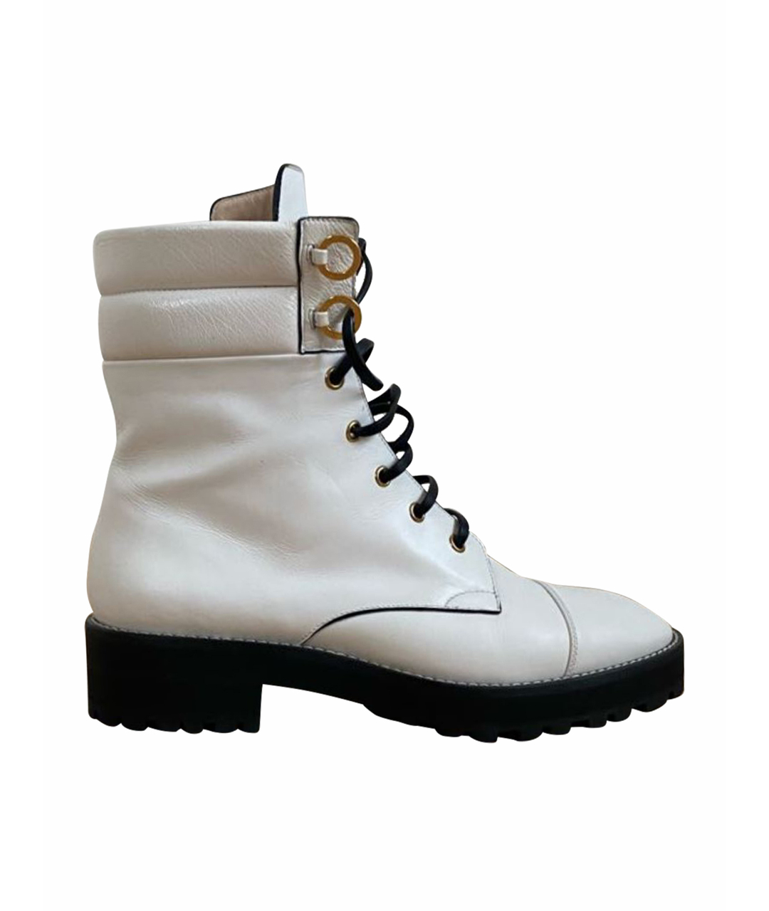 STUART WEITZMAN Белые кожаные ботинки, фото 1