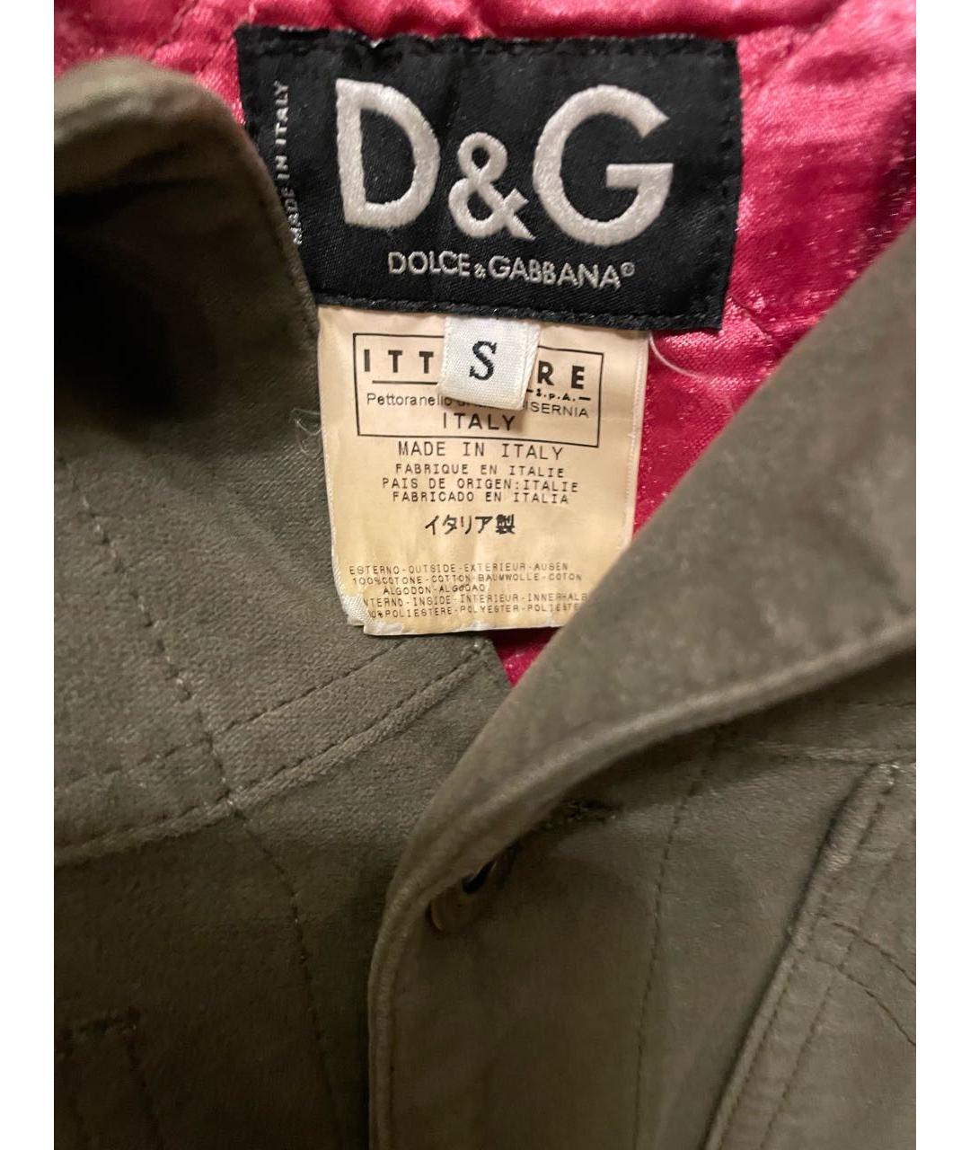 DOLCE&GABBANA Хаки деним куртка, фото 3