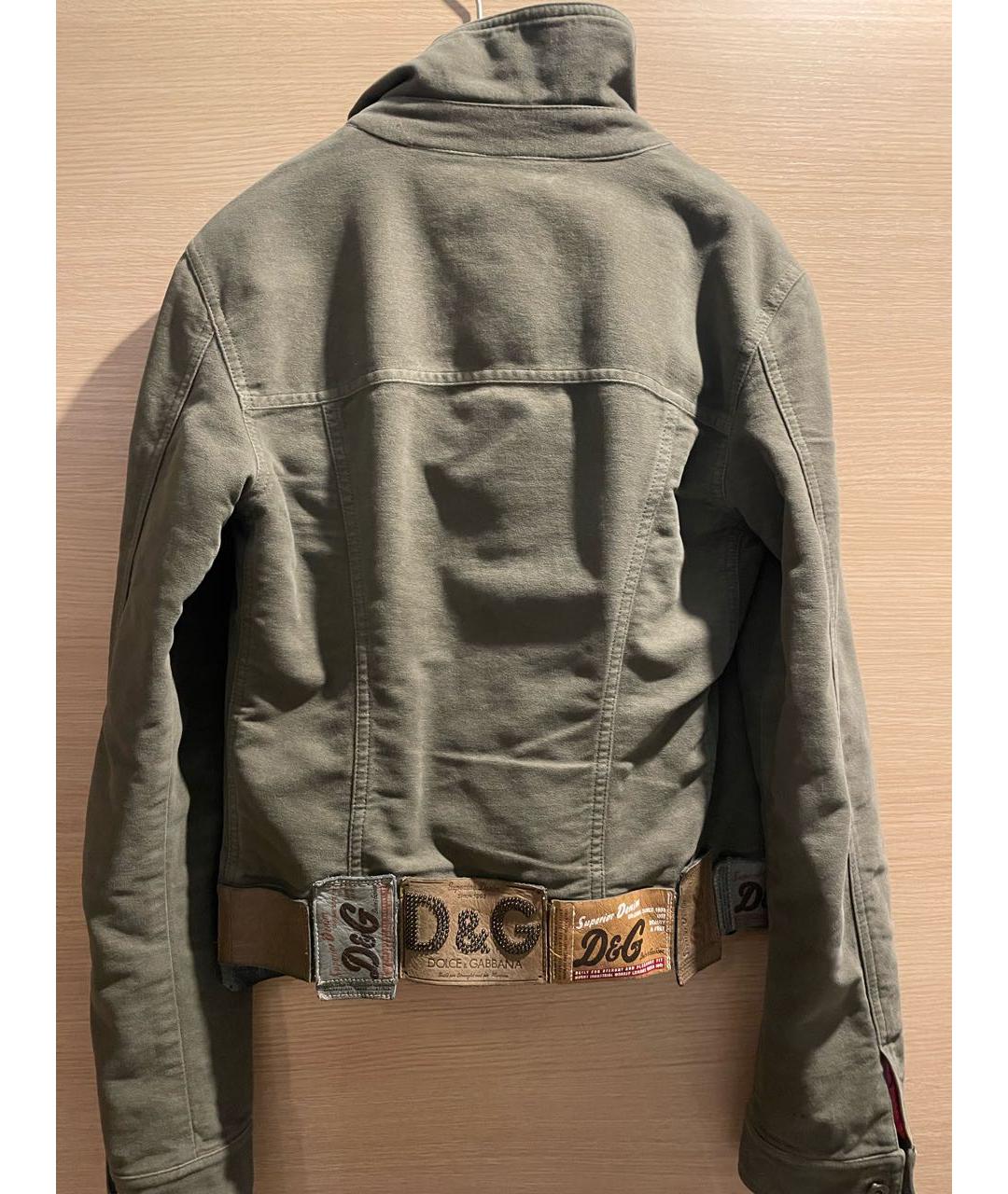DOLCE&GABBANA Хаки деним куртка, фото 2