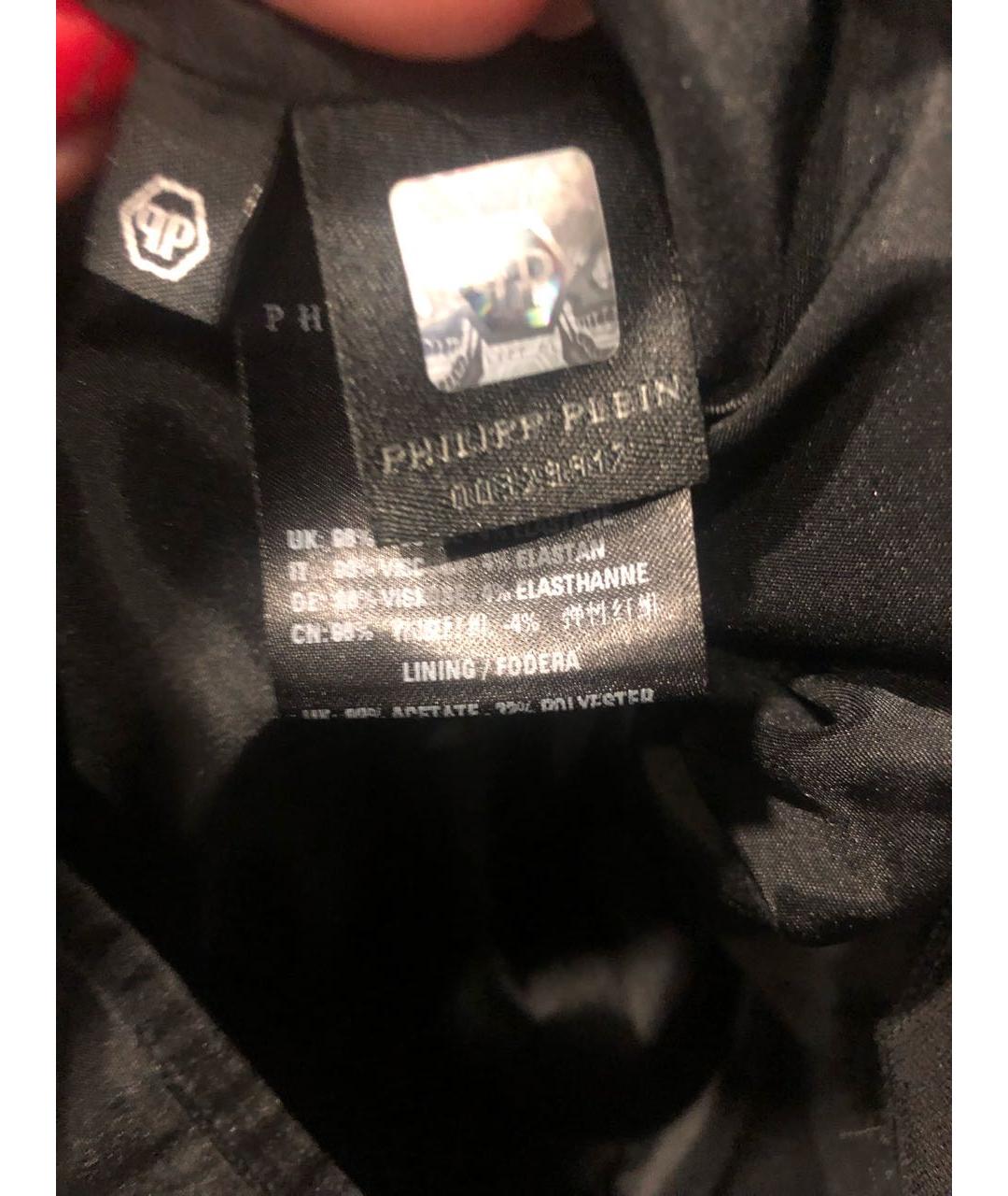 PHILIPP PLEIN Черное вискозное вечернее платье, фото 7