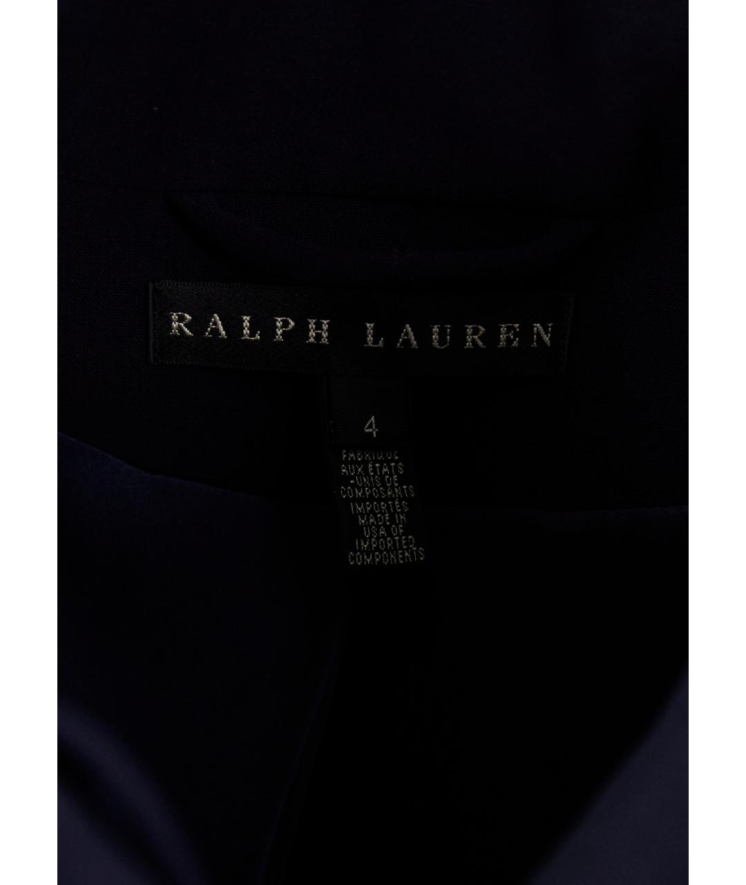 RALPH LAUREN Синее шерстяное пальто, фото 3