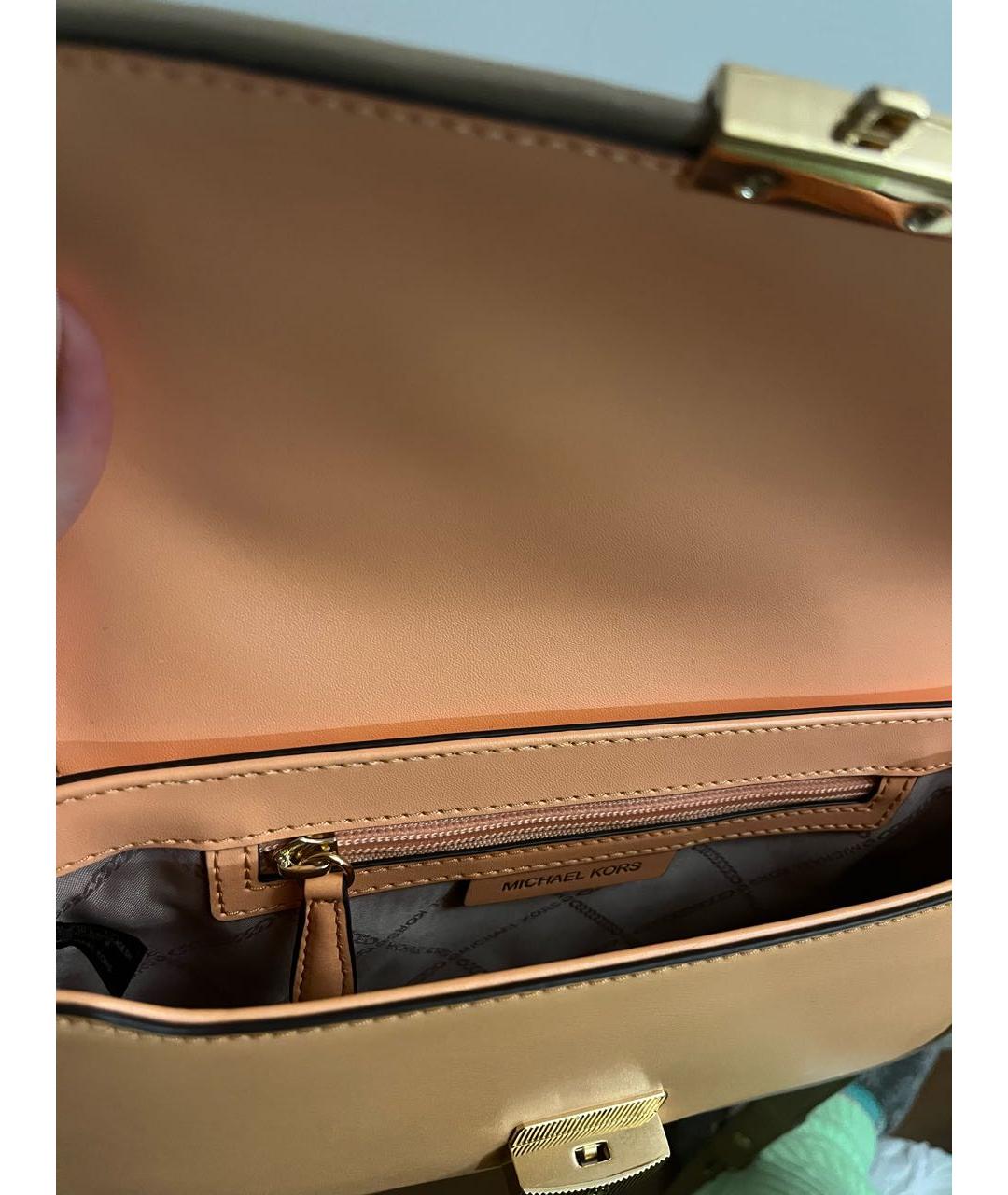 MICHAEL KORS Оранжевая кожаная сумка через плечо, фото 4