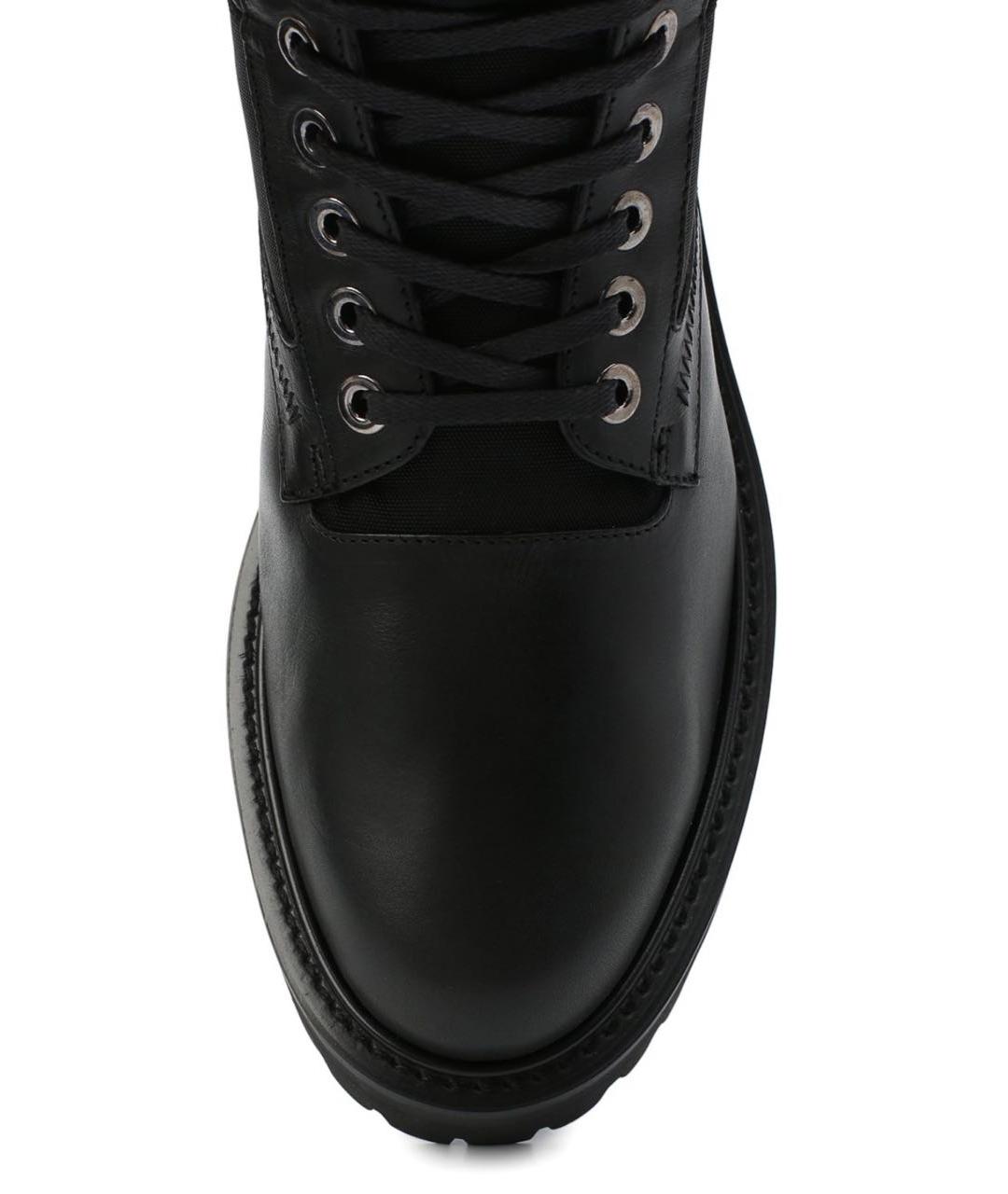 JIMMY CHOO Черные кожаные высокие ботинки, фото 2