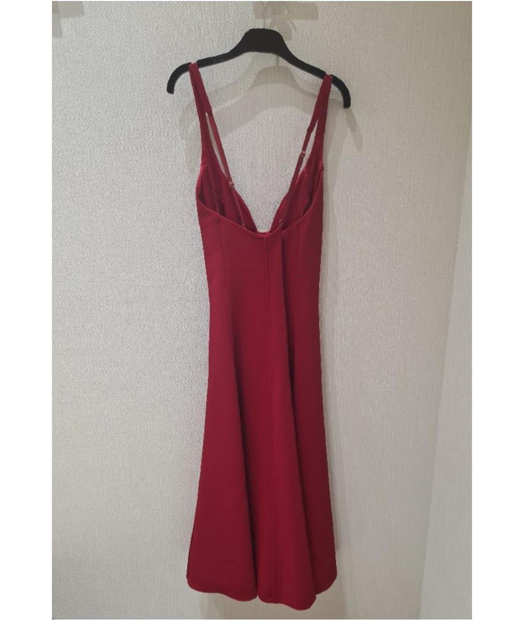 ELISABETTA FRANCHI Красное вискозное повседневное платье, фото 2