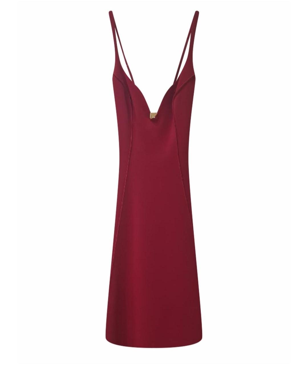 ELISABETTA FRANCHI Красное вискозное повседневное платье, фото 6