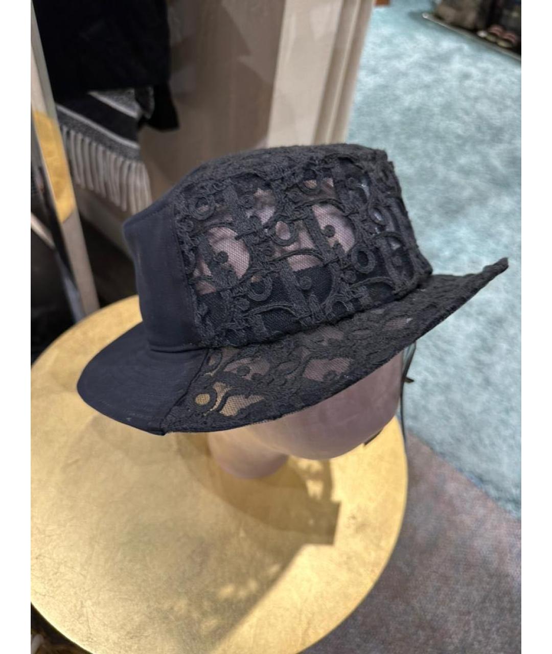 CHRISTIAN DIOR Черная шляпа, фото 3