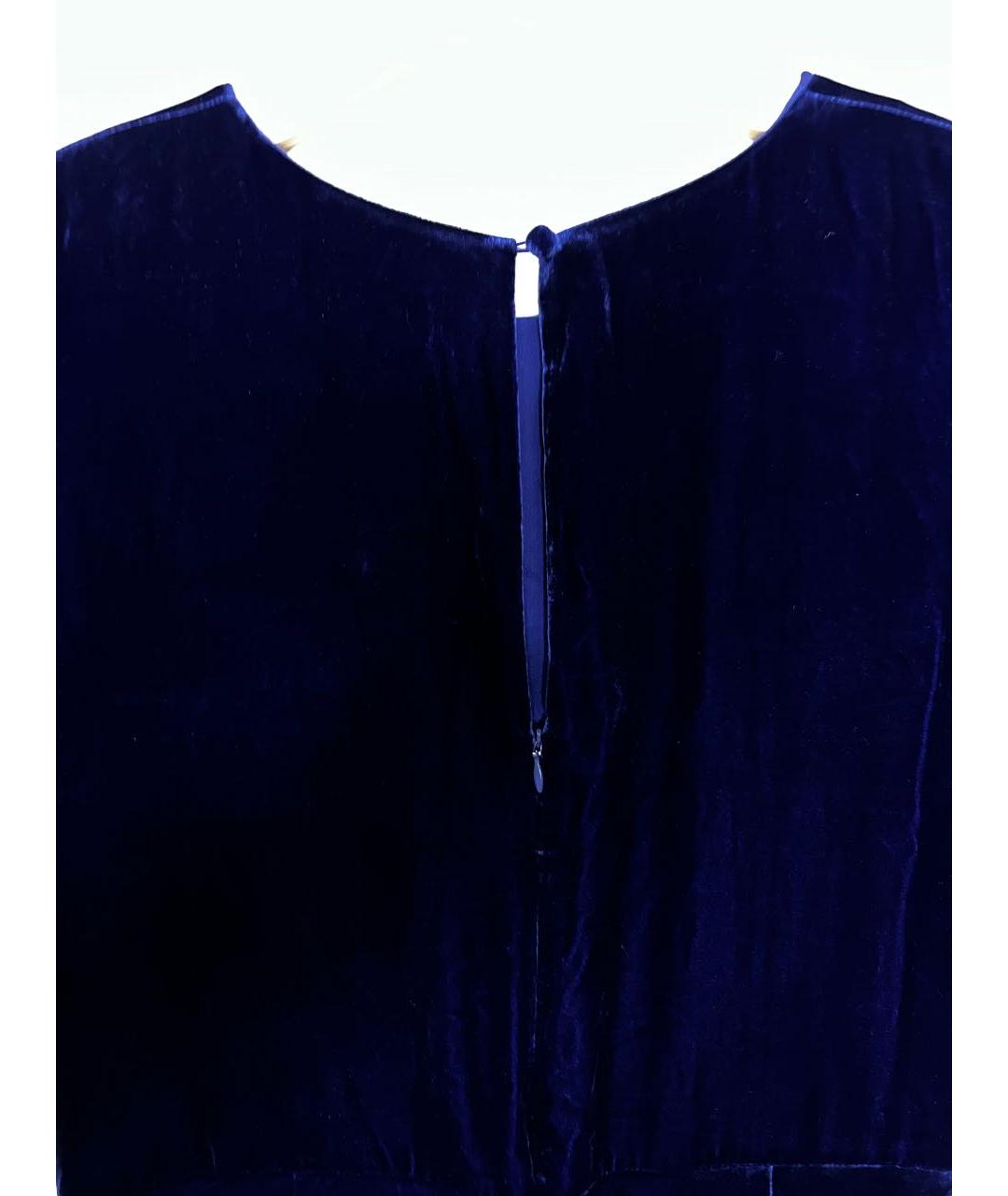 ST. JOHN Темно-синее бархатное вечернее платье, фото 6