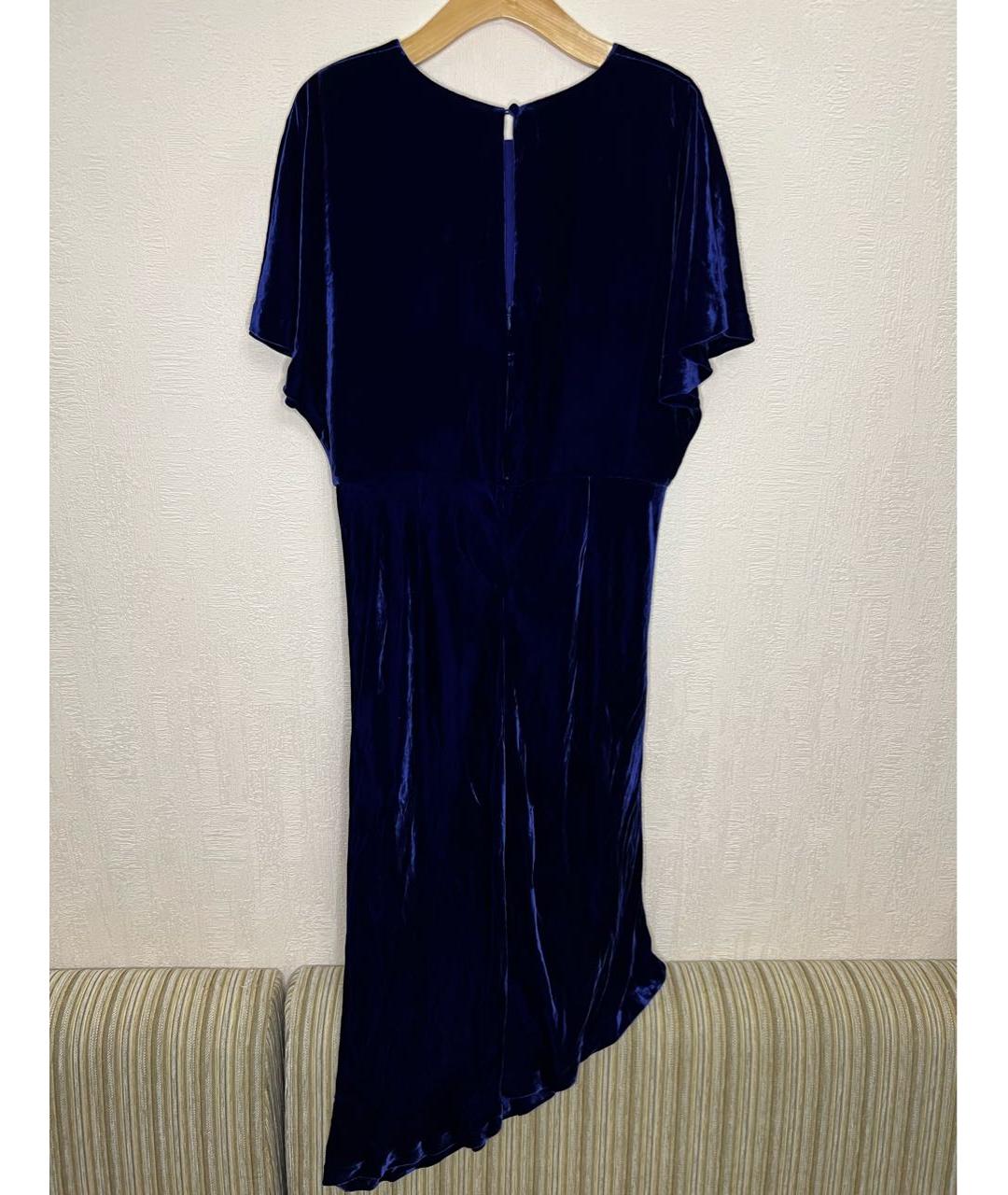 ST. JOHN Темно-синее бархатное вечернее платье, фото 3
