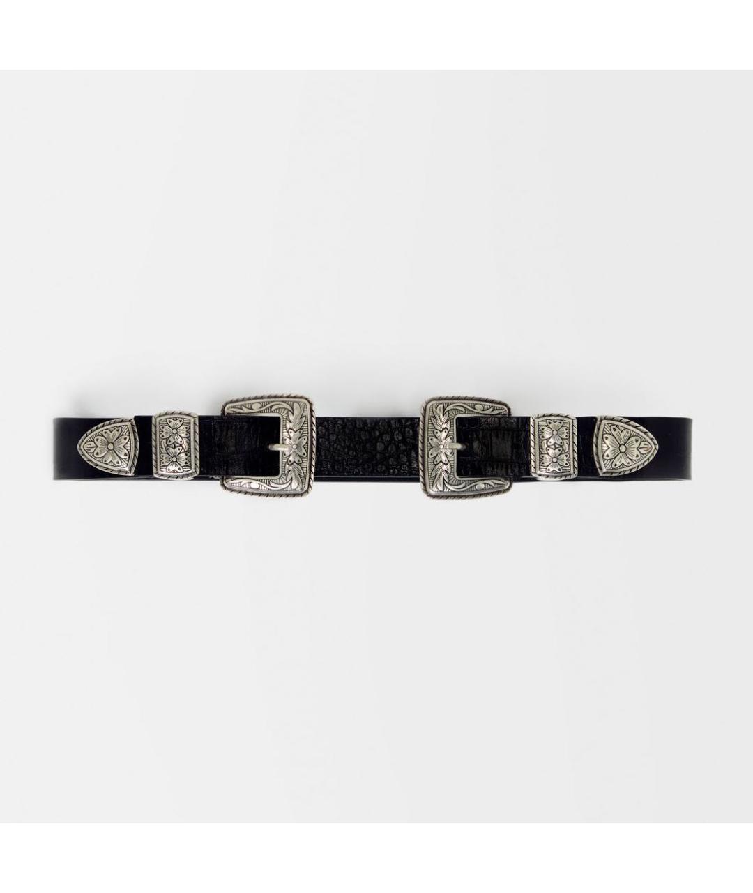 MAJE Черный кожаный ремень, фото 9