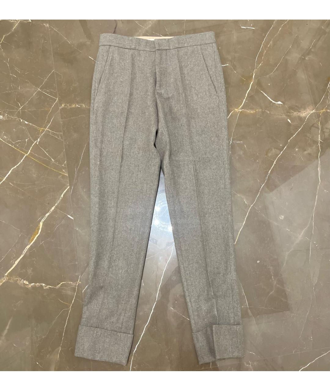STELLA MCCARTNEY Бежевые шерстяные брюки узкие, фото 7