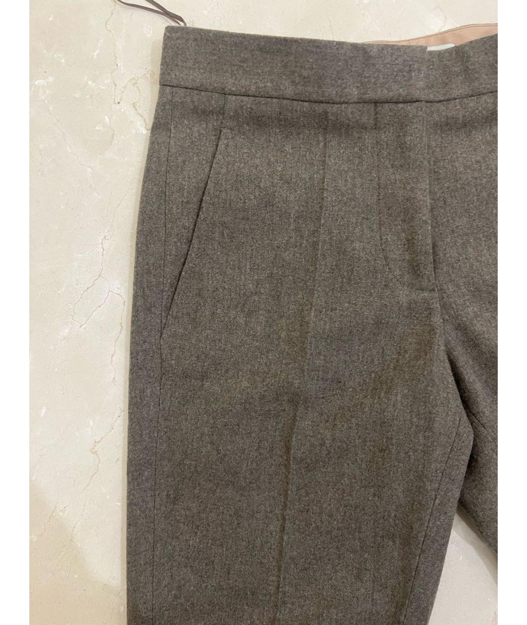 STELLA MCCARTNEY Бежевые шерстяные брюки узкие, фото 4