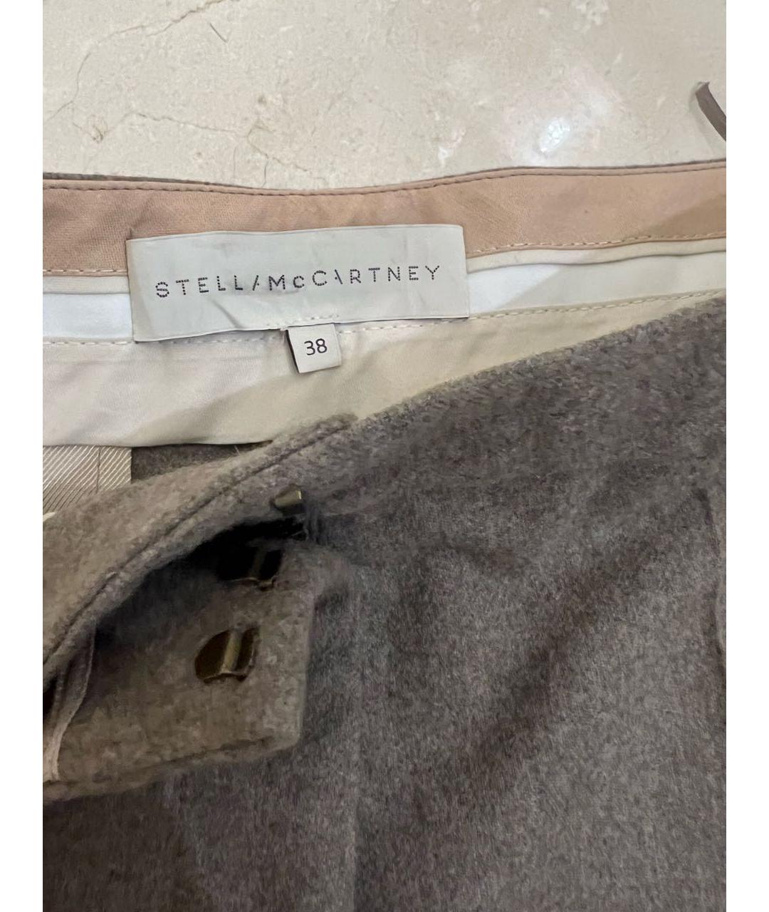 STELLA MCCARTNEY Бежевые шерстяные брюки узкие, фото 3