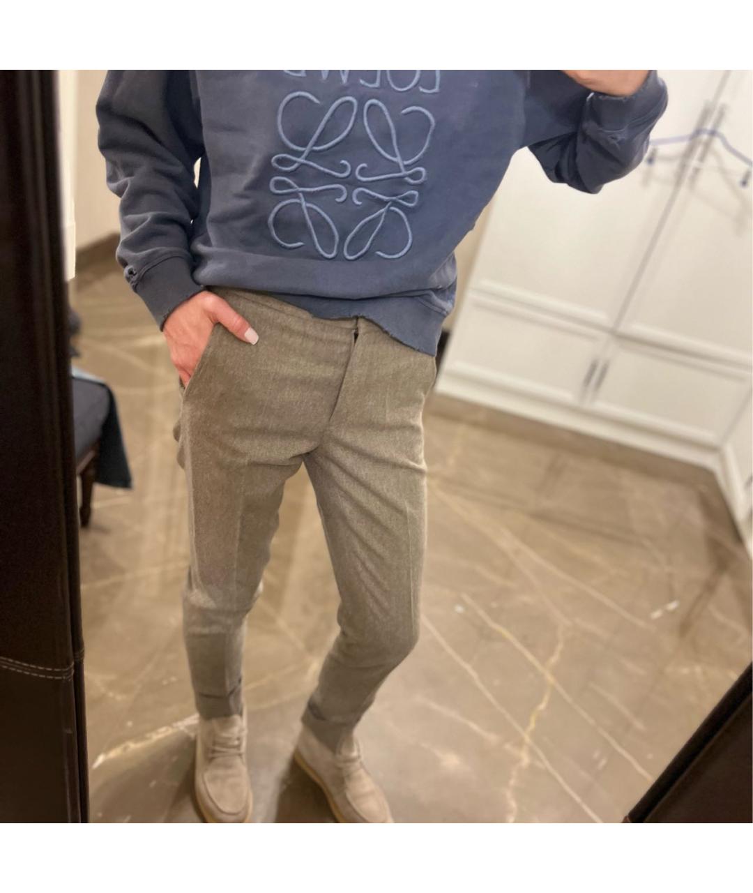 STELLA MCCARTNEY Бежевые шерстяные брюки узкие, фото 6