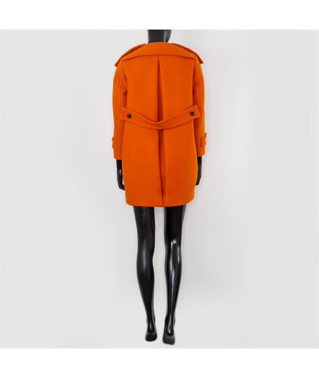BURBERRY Оранжевое шерстяное пальто, фото 3