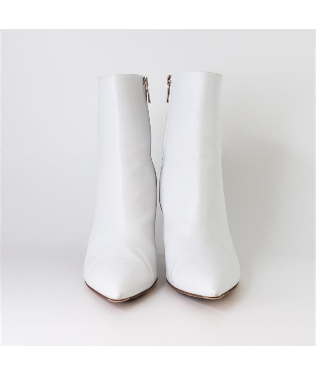 GIANVITO ROSSI Белые кожаные ботильоны, фото 3