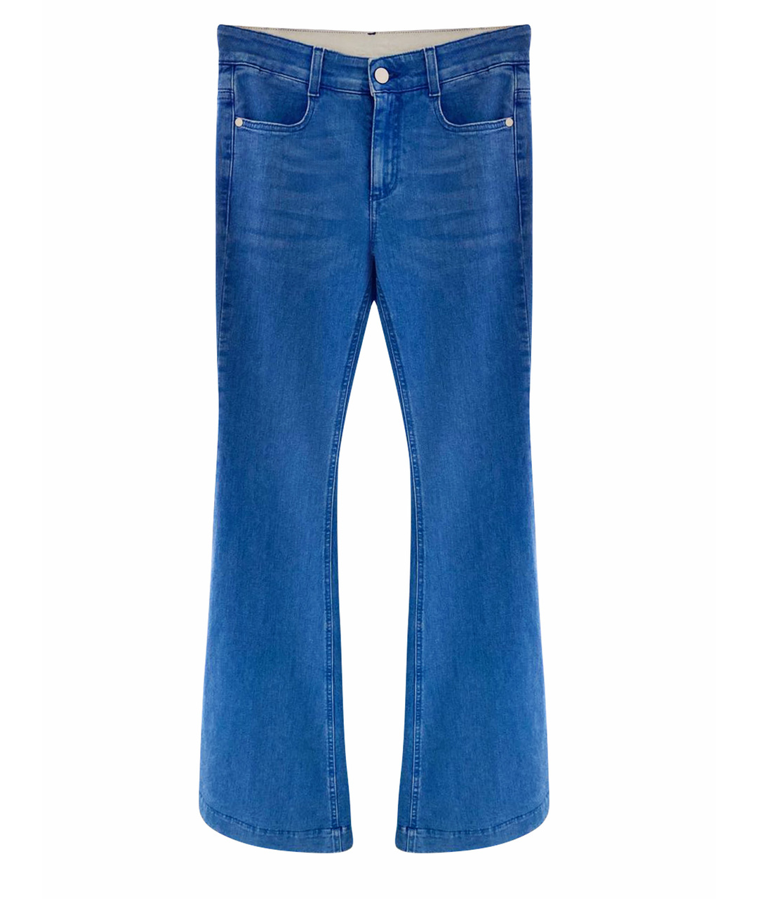 STELLA MCCARTNEY Голубые хлопко-эластановые джинсы клеш, фото 1