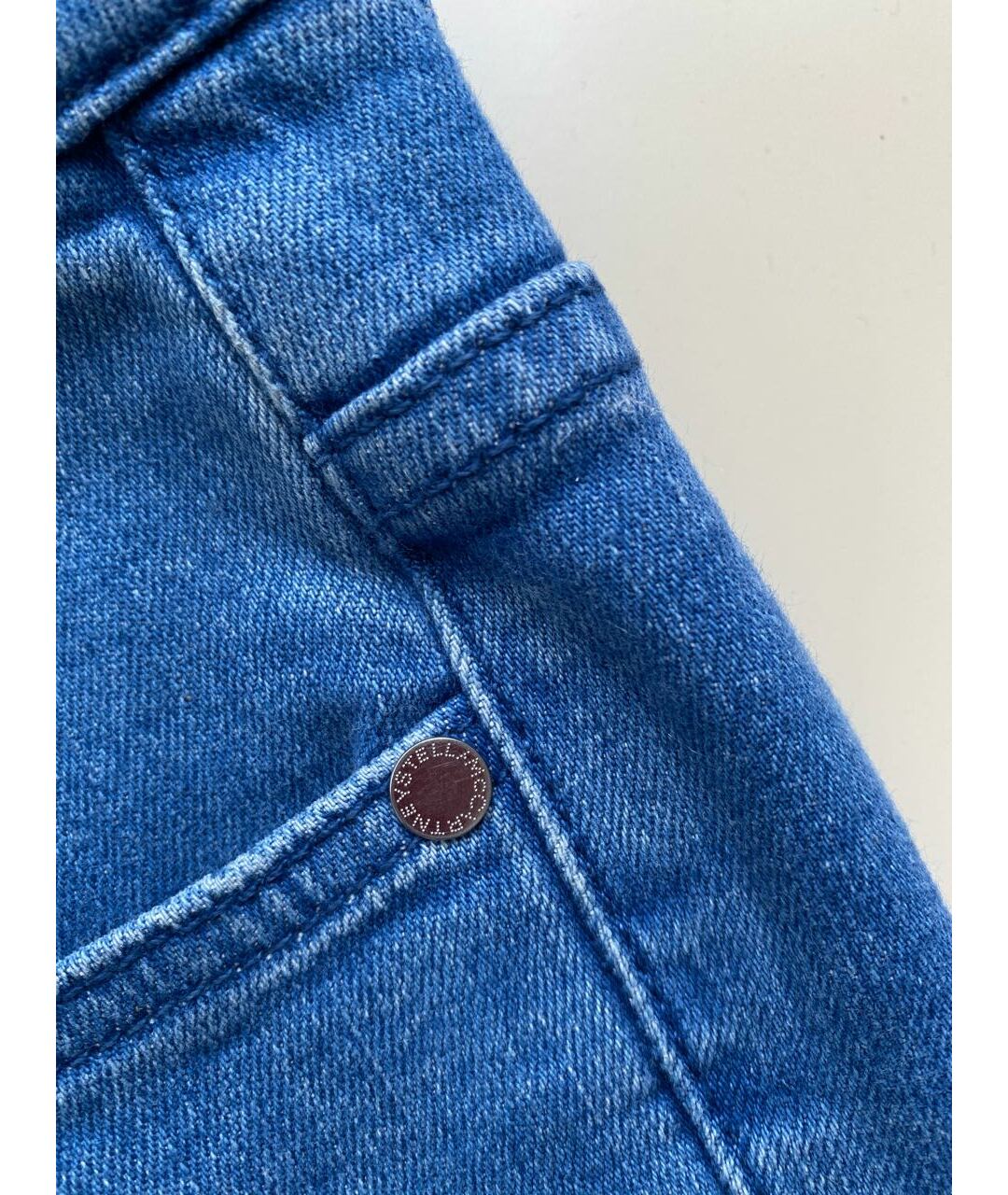 STELLA MCCARTNEY Голубые хлопко-эластановые джинсы клеш, фото 5