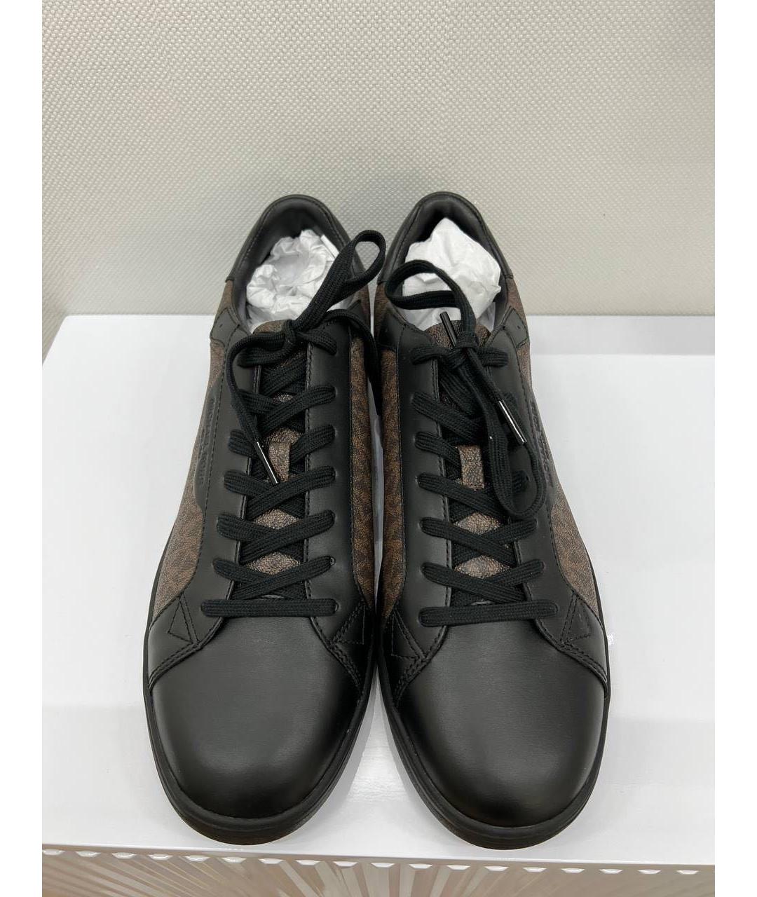 MICHAEL KORS Коричневые кожаные низкие кроссовки / кеды, фото 5