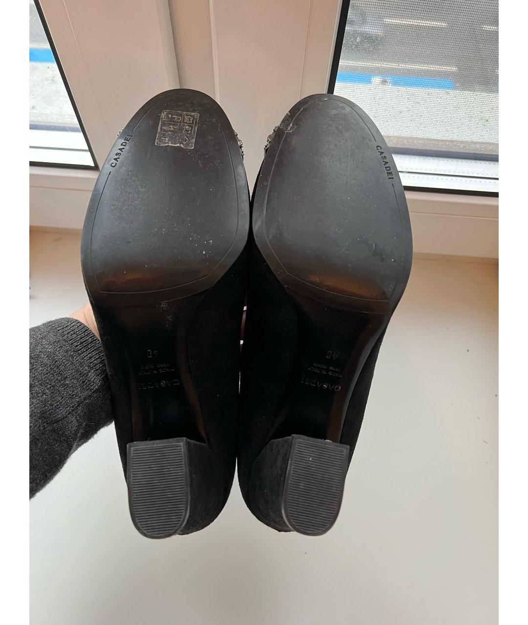 CASADEI Черные замшевые туфли, фото 5
