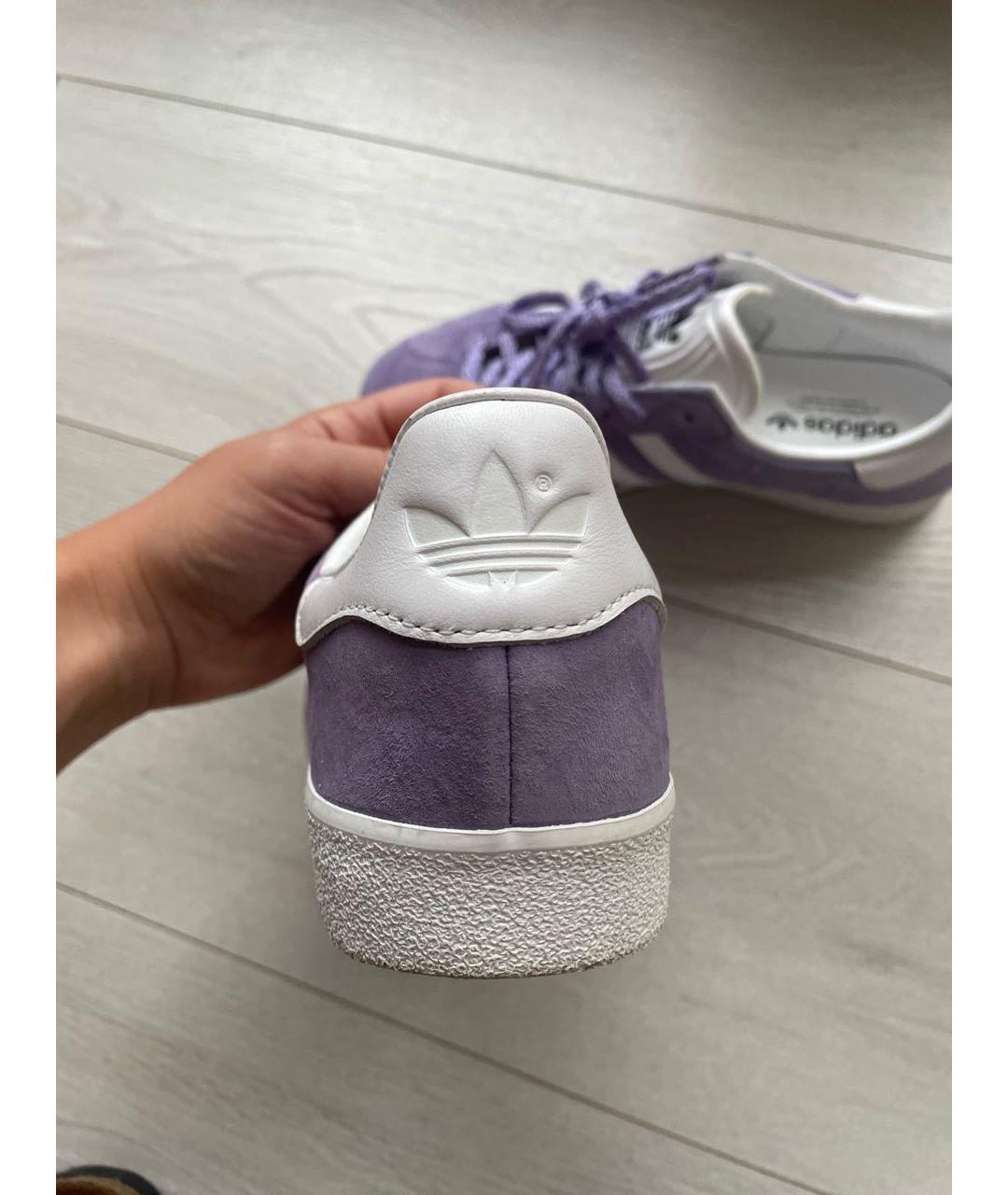 ADIDAS Фиолетовые замшевые кеды, фото 5