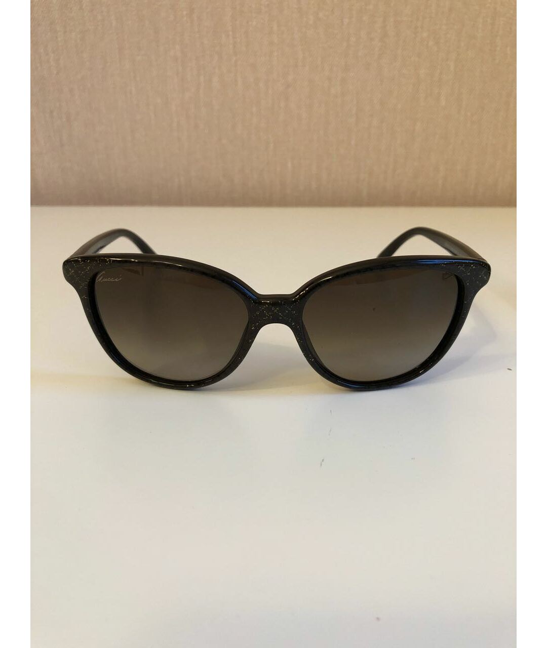 GUCCI Коричневые пластиковые солнцезащитные очки, фото 7