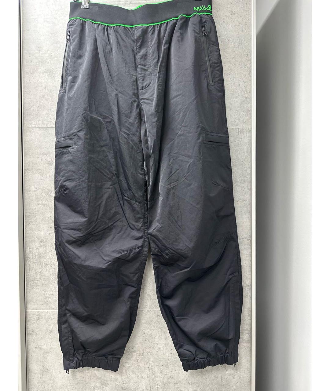 BOTTEGA VENETA Черные полиамидовые повседневные брюки, фото 9