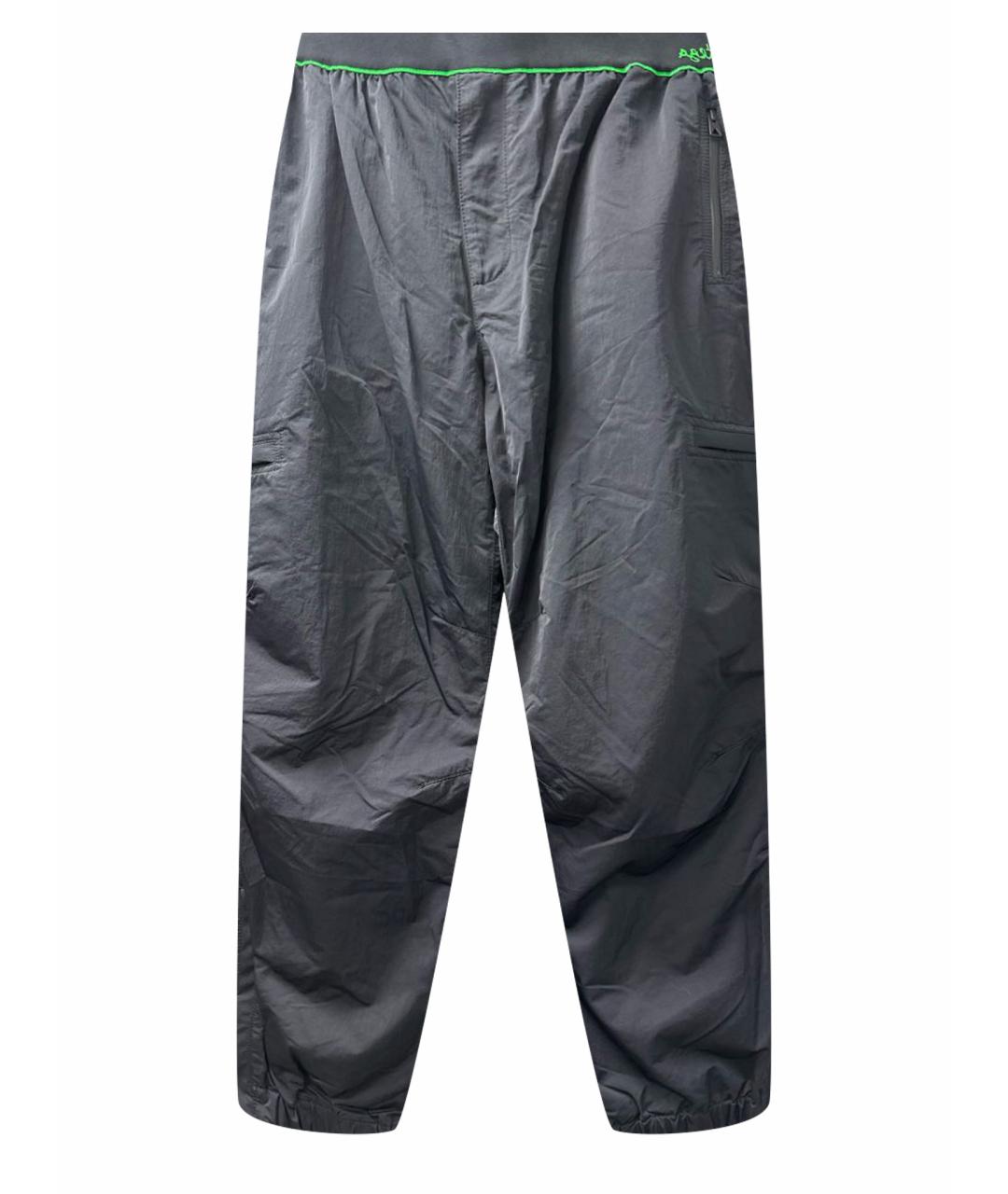 BOTTEGA VENETA Черные полиамидовые повседневные брюки, фото 1