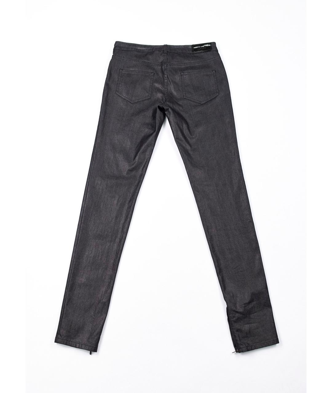 CHRISTIAN DIOR Черные хлопко-эластановые брюки узкие, фото 2