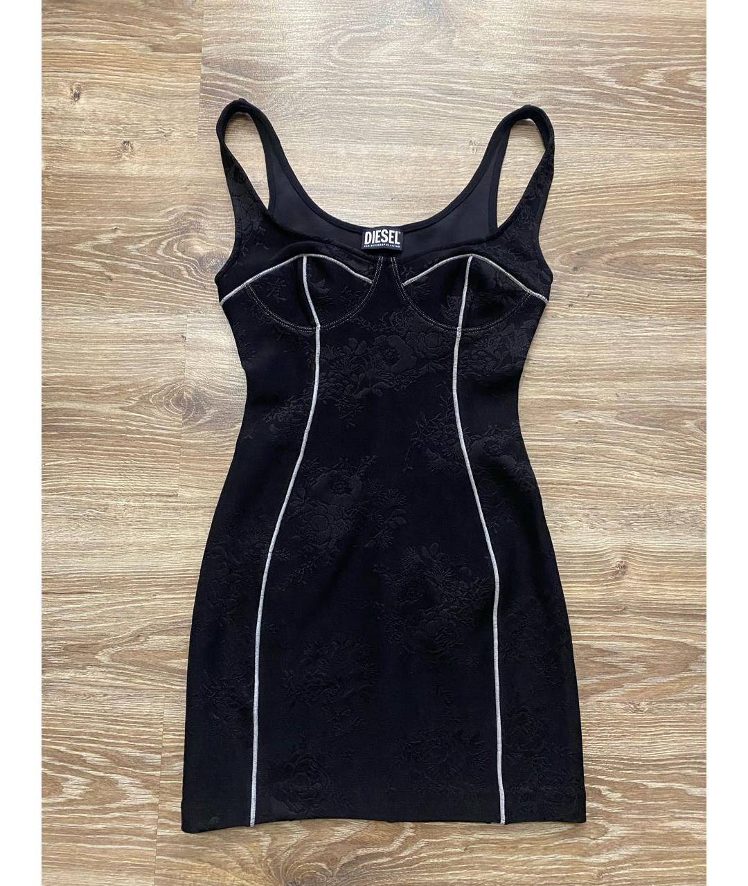 DIESEL Черное полиэстеровое платье, фото 8