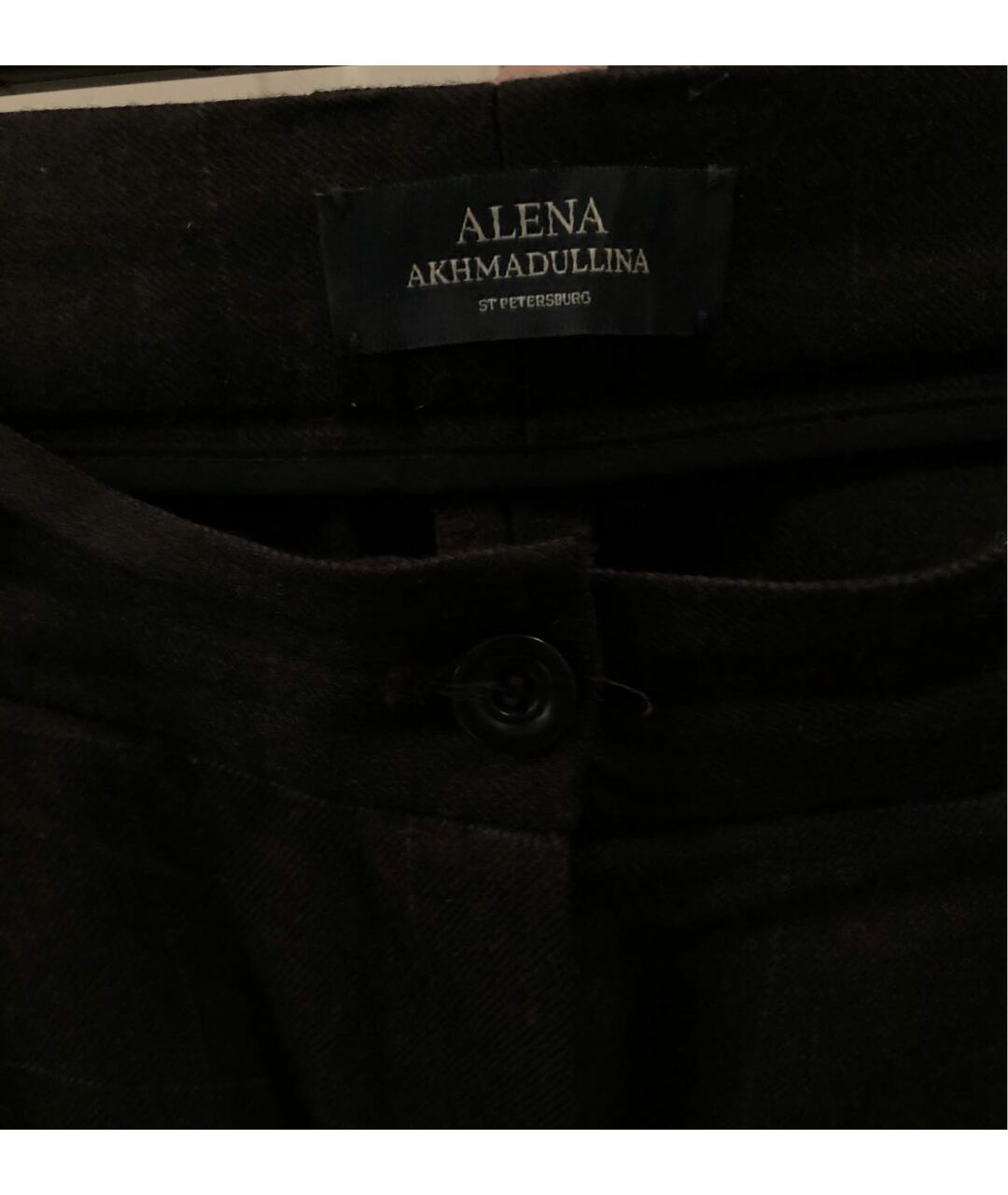 ALENA AKHMADULLINA Коричневый шерстяной костюм с брюками, фото 6