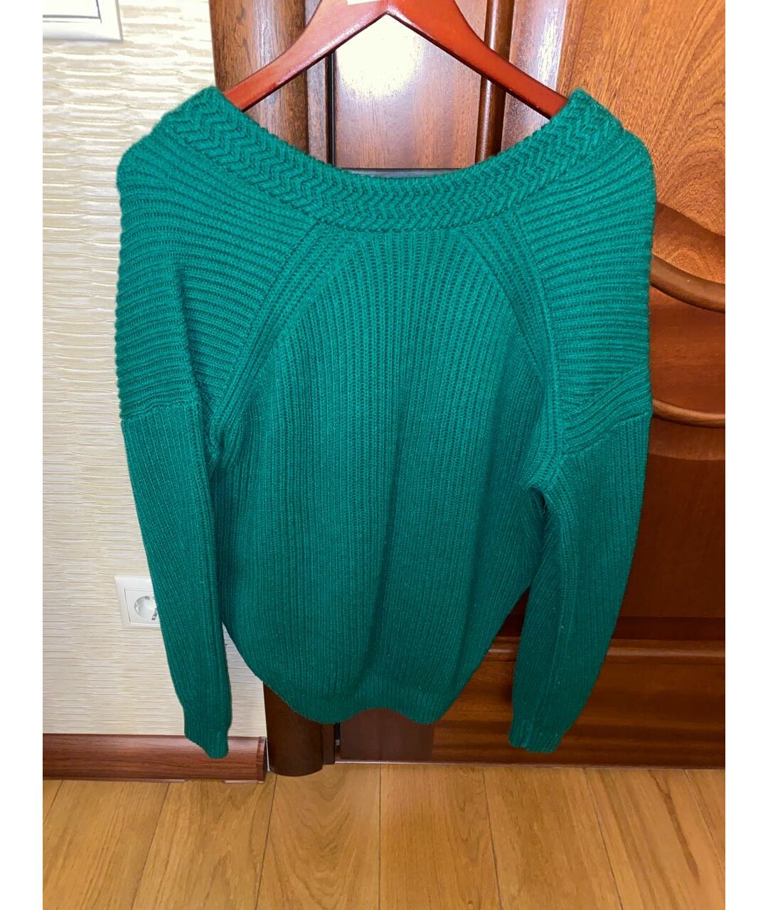 MAJE Зеленый шерстяной джемпер / свитер, фото 2