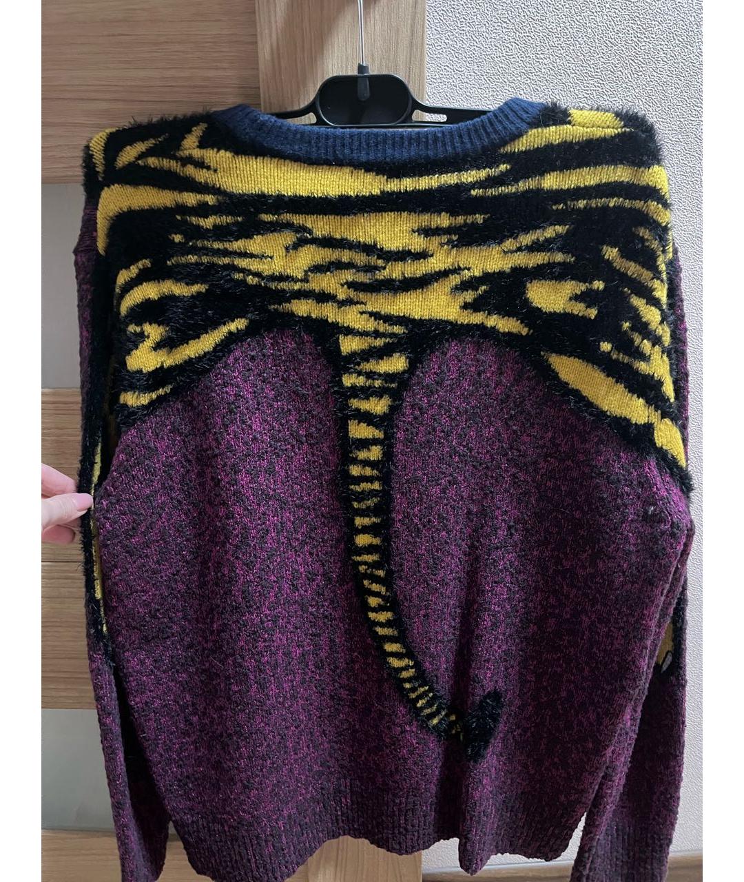 KENZO Фиолетовый шерстяной джемпер / свитер, фото 3