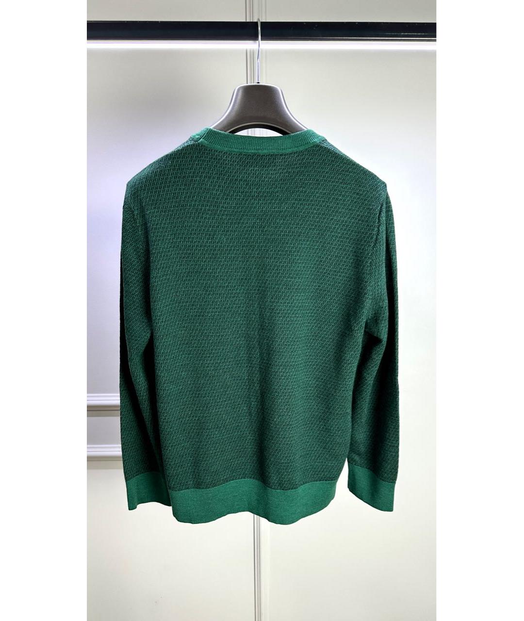 FENDI Зеленый шерстяной джемпер / свитер, фото 4