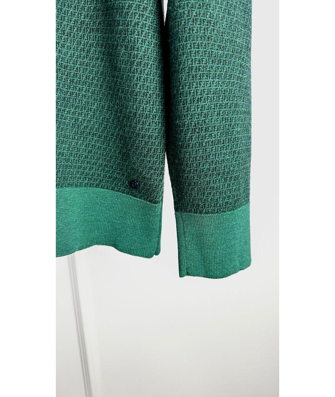 FENDI Зеленый шерстяной джемпер / свитер, фото 3