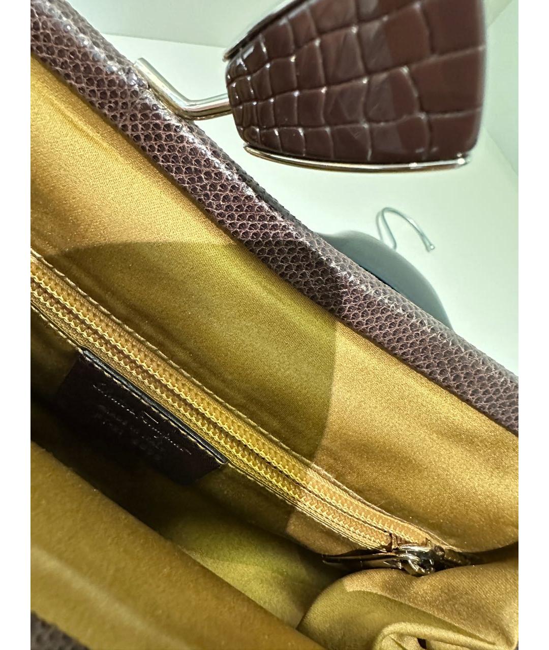 FERRAGAMO Коричневая меховая сумка через плечо, фото 6