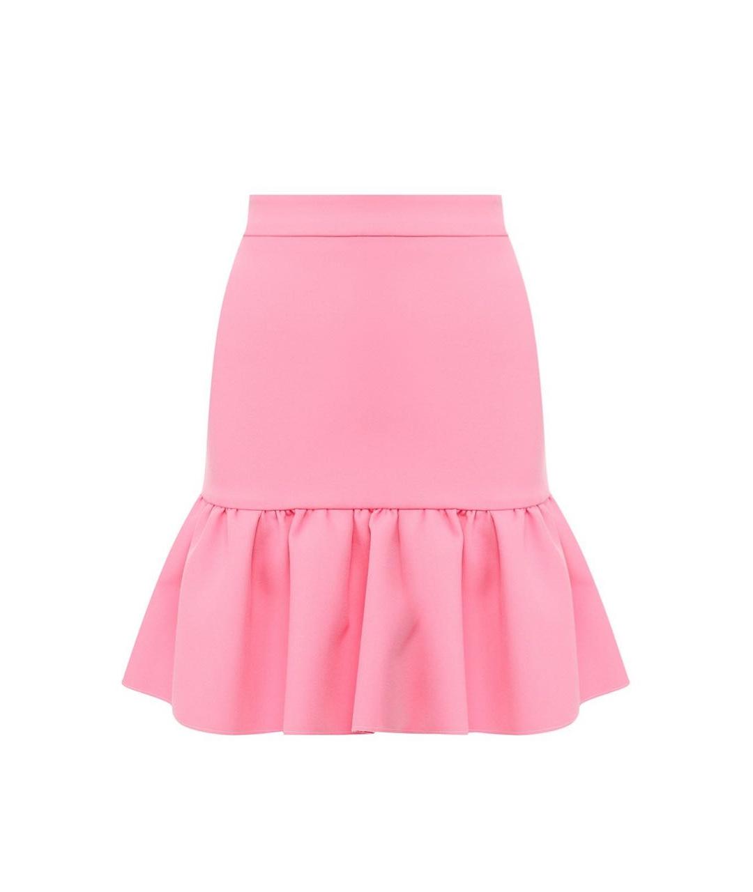 MSGM Розовая полиэстеровая юбка мини, фото 1
