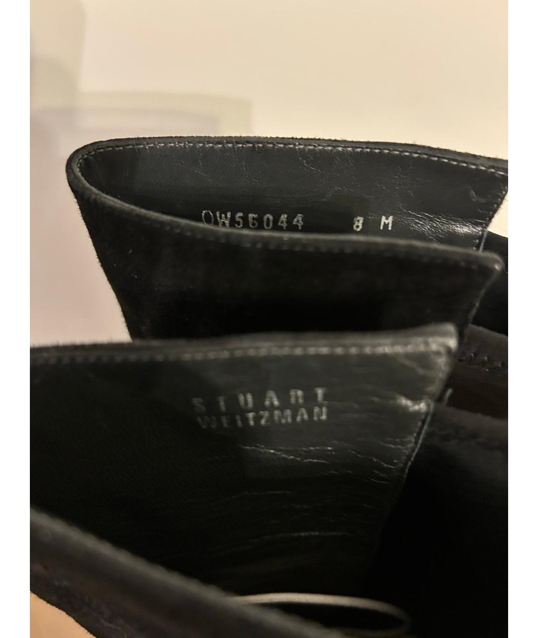 STUART WEITZMAN Черные замшевые сапоги, фото 6