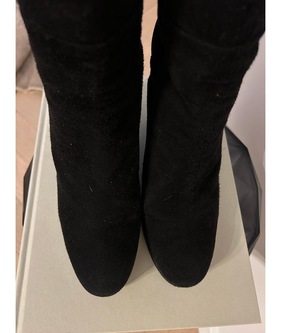 STUART WEITZMAN Черные замшевые сапоги, фото 3