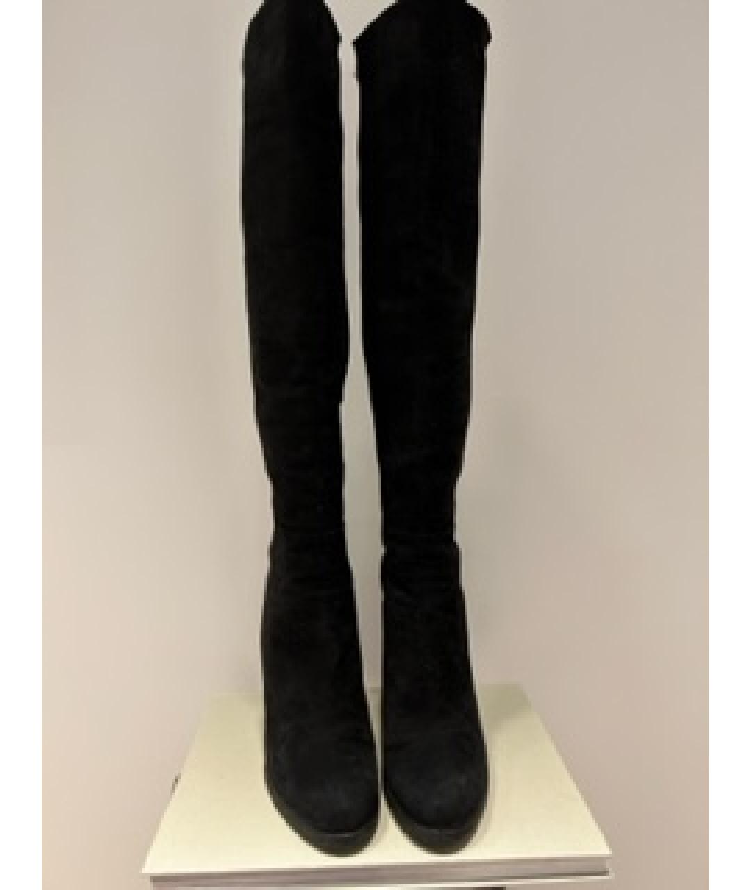 STUART WEITZMAN Черные замшевые сапоги, фото 2