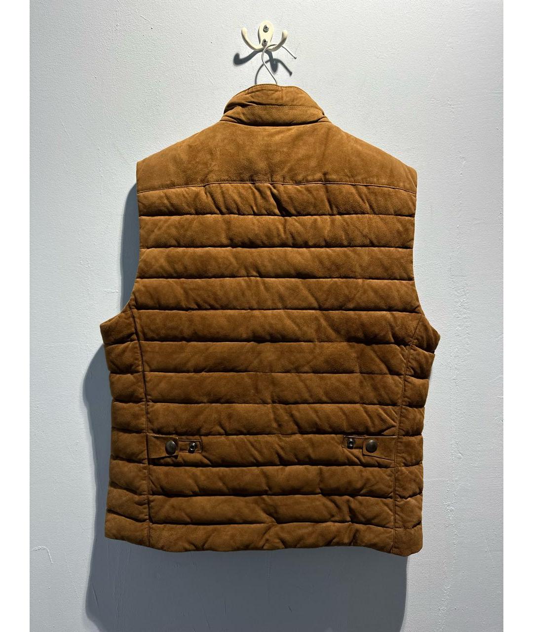 POLO RALPH LAUREN Коричневый замшевый жилет, фото 2