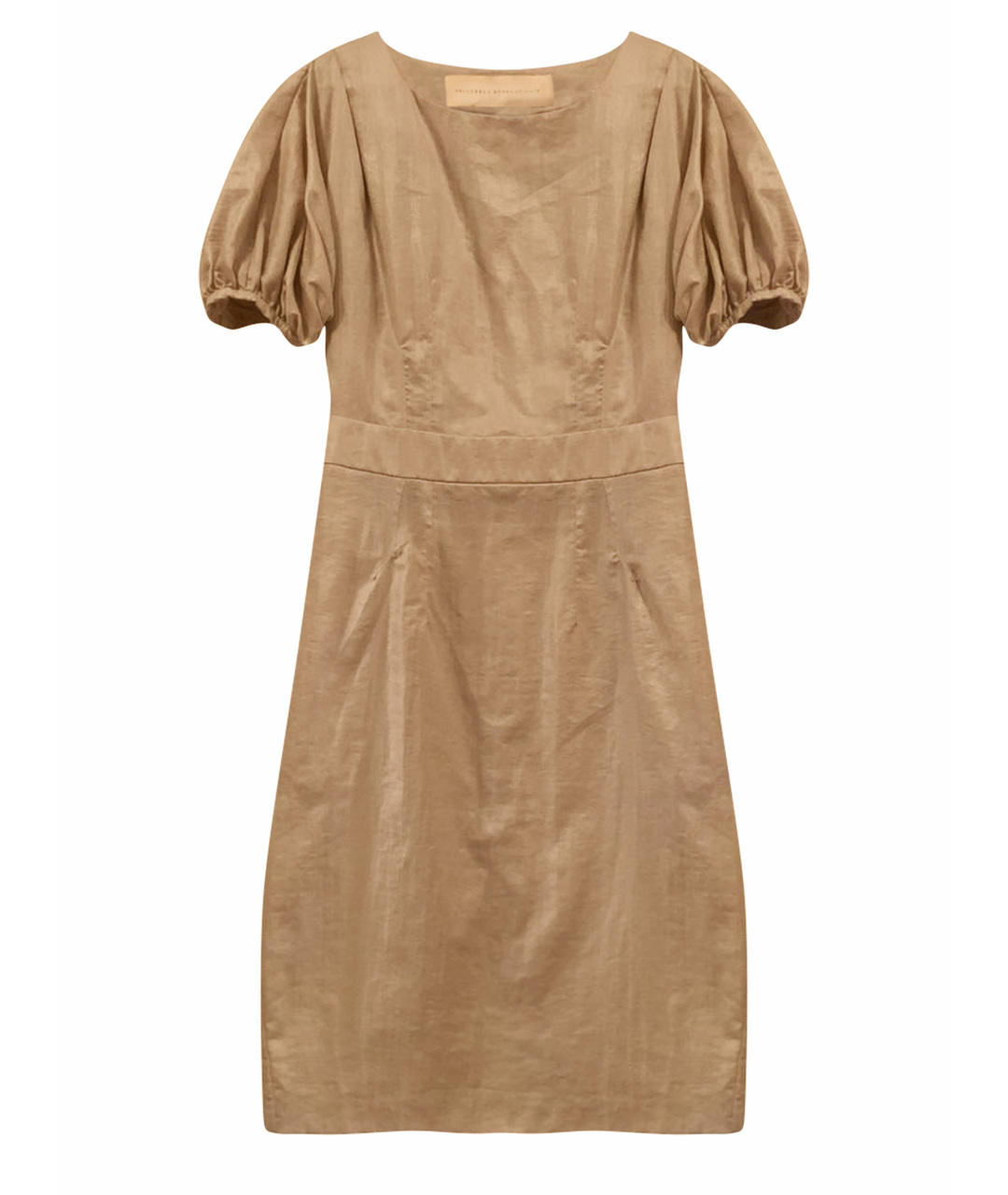 FRANCESCO SCOGNAMIGLIO Бежевое полиамидовое платье, фото 1