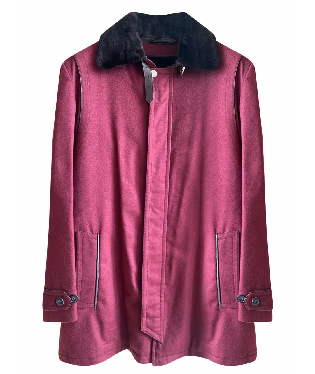 MASSIMO SFORZA Бордовое кашемировое пальто, фото 1