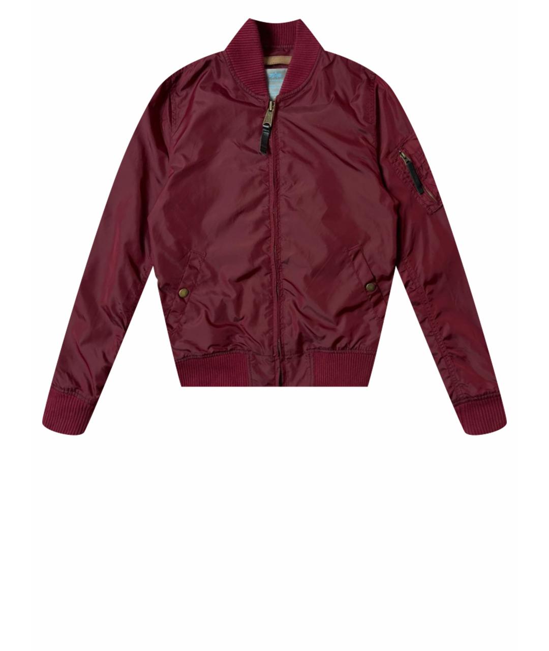 ALPHA INDUSTRIES Бордовая полиэстеровая куртка, фото 1