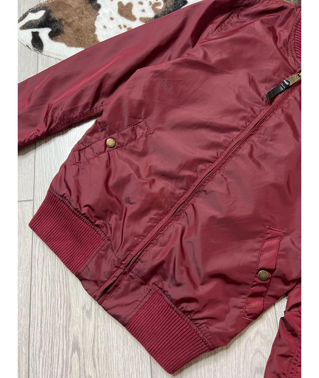 ALPHA INDUSTRIES Бордовая полиэстеровая куртка, фото 4
