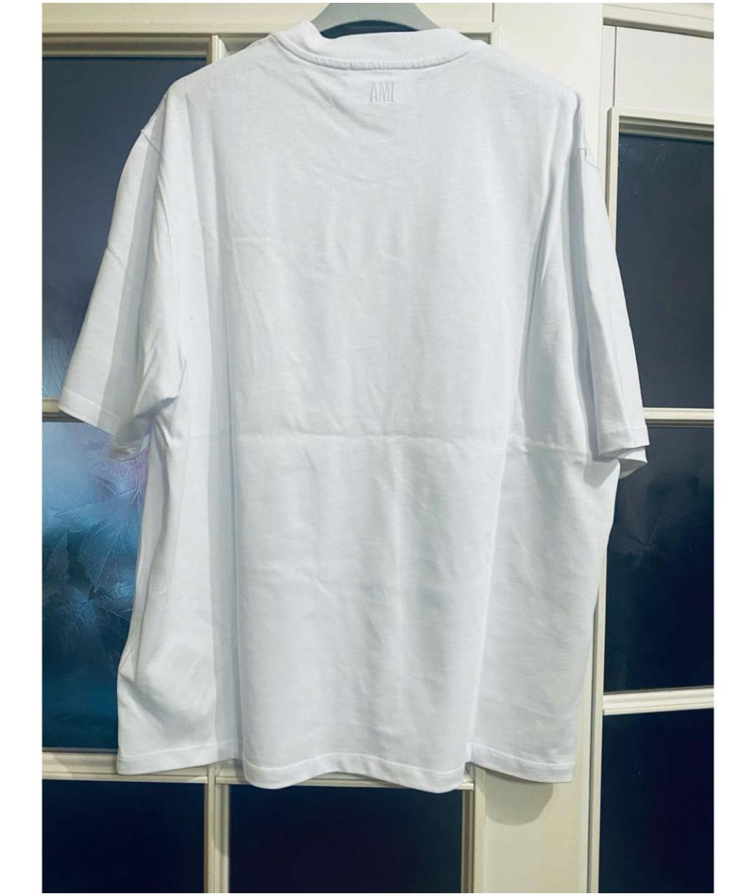 AMI Белая хлопковая футболка, фото 2