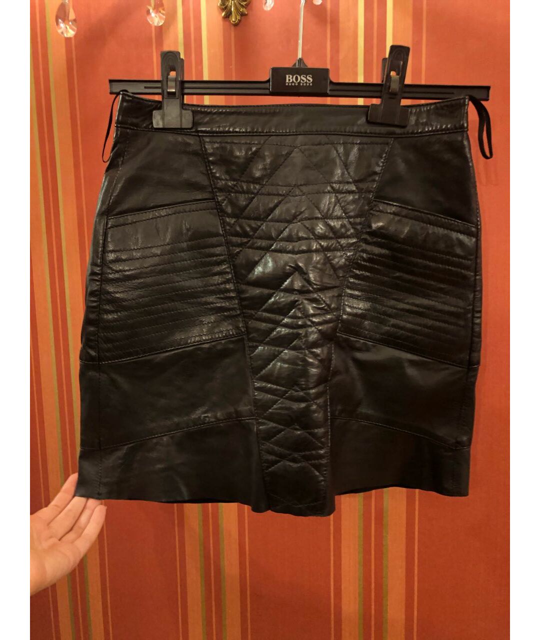ZADIG & VOLTAIRE Черная кожаная юбка мини, фото 8